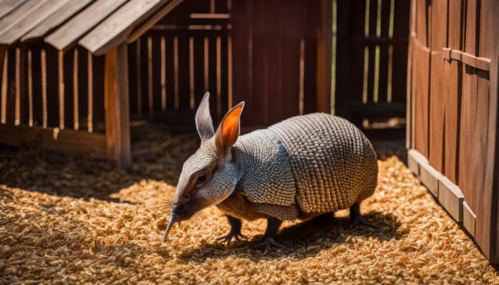 Armadillo behavior around chicken coop